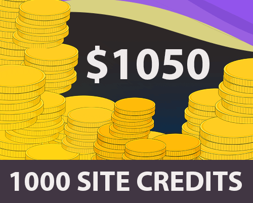 1000 Site Credits for $1050