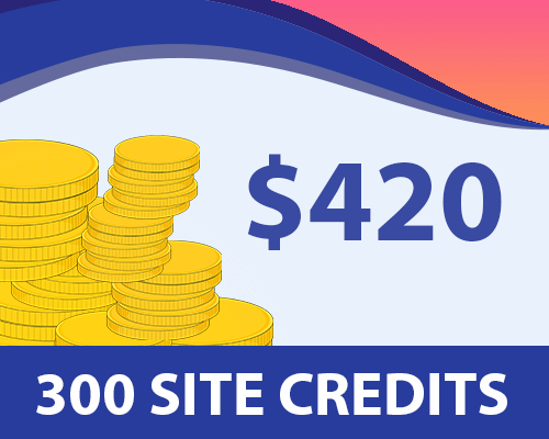 300 Site Credits for $420