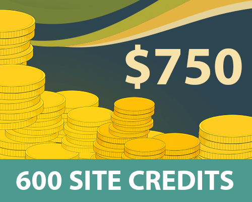 600 Site Credits for $750