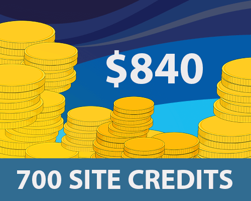 700 Site Credits for $840