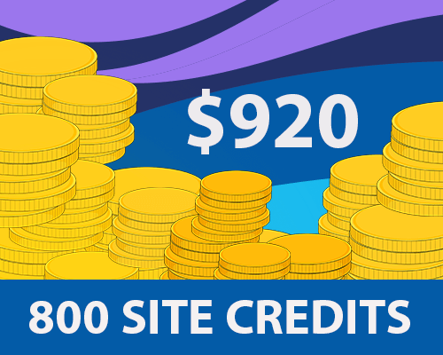 800 Site Credits for $920
