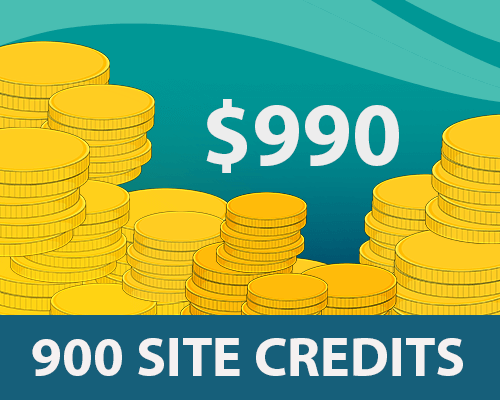 900 Site Credits for $990